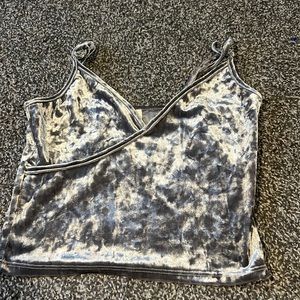 tank top, kinda of like a velvet material
